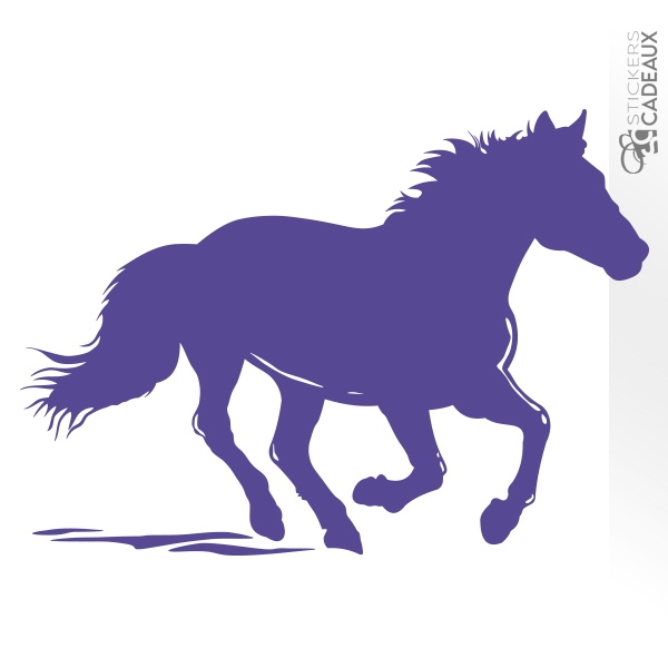 Sticker décoration cheval galop