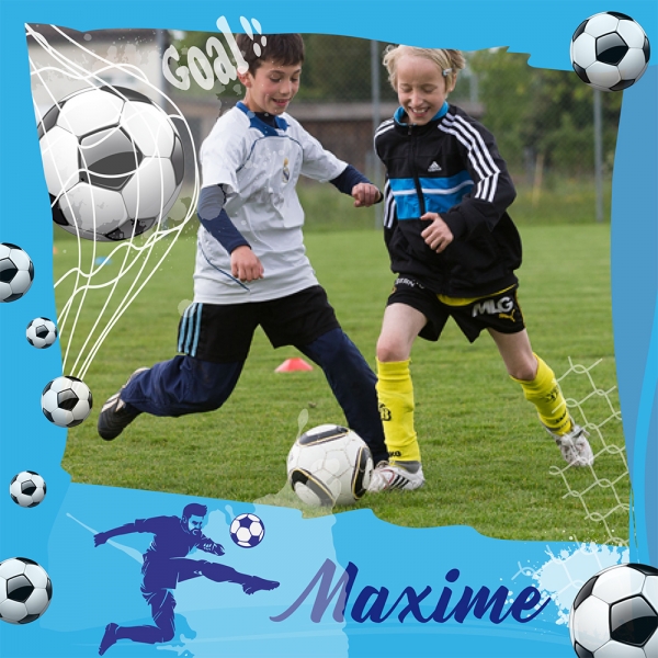 Poster footballeur avec prénom personnalisable