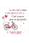 La vie est comme une bicyclette - Rose fuchsia