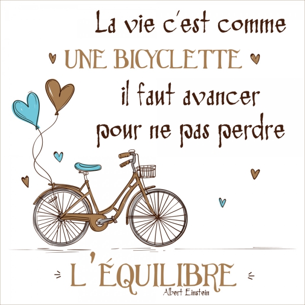 La vie est comme une bicyclette - Brun bleu